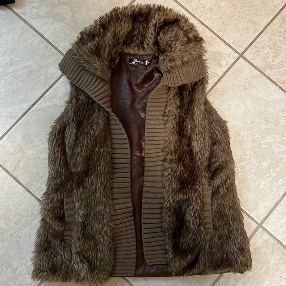 Faux fur vest